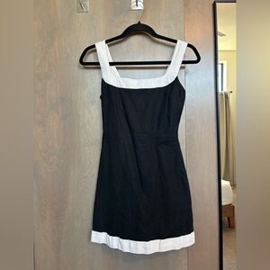 Abercrombie & Fitch Black and White Linen Mini Dress